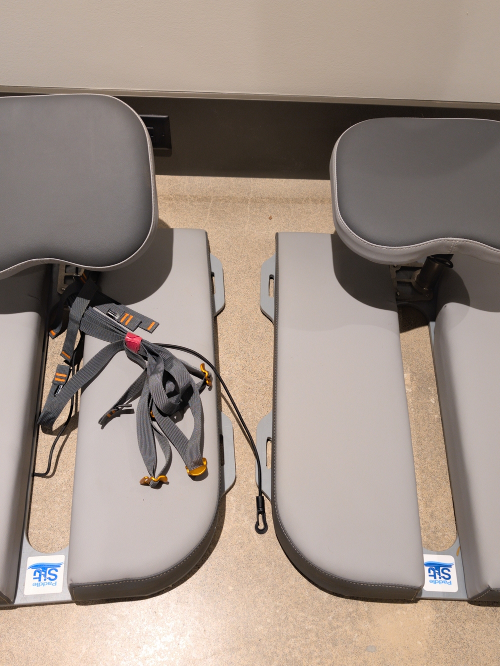Gray Padded Kayak Seat/Backrest Set